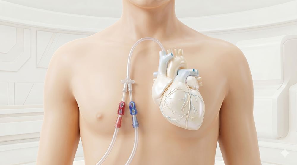 투석 도관 삽입